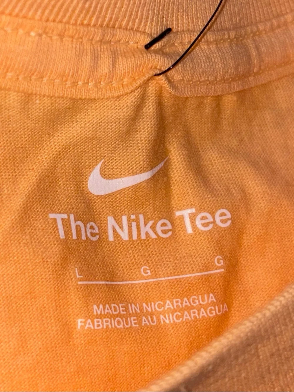 Nike Peach Short Sleeve Tee | White 'Have A Nike Day' Graphic | *NWT | LG |